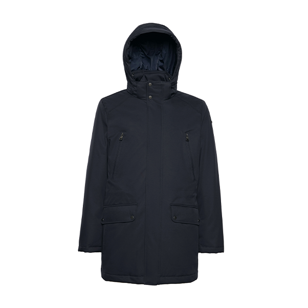 M VINCIT 2-1 JKT - TWILL RECYC Удлиненная мужская куртка с капюшоном SKY CAPTAIN