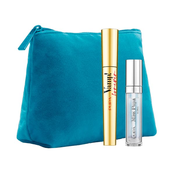 Набор (VAMP! FOREVER Тушь для ресниц + MISS PUPA GLOSS Блеск для губ + косметичка)