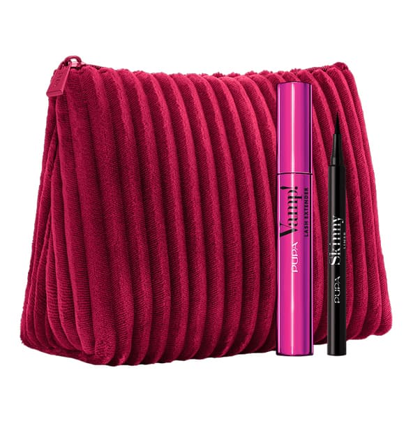 Набор (VAMP! LASH EXTENDER Тушь для ресниц + SKINNY LINER Подводка-фломастер для глаз + косметичка)