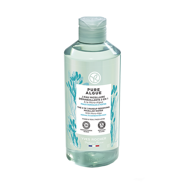 PURE ALGUE Мицеллярная вода для Снятия Макияжа 2 в 1 с Микроводорослями - для Нормальной и Комбинированной Кожи